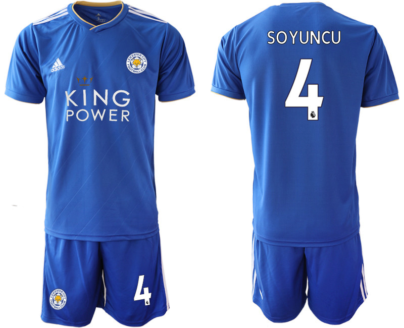 2018 19 Leicester City 4 SOYUNCU Home Soccer Jersey