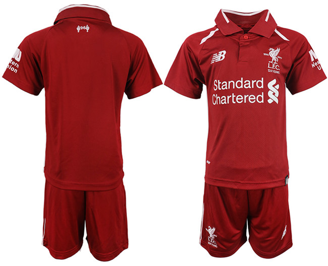 2018 19 Liverpool Home Youth Soccer Jersey