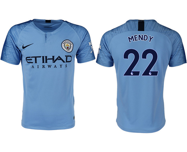 2018 19 Manchester City 22 MENDY Home Thailand Soccer Jersey