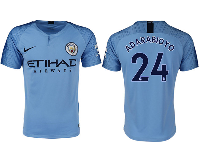 2018 19 Manchester City 24 ANDARABIOYO Home Thailand Soccer Jersey