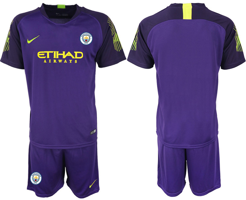 2018 19 Manchester City Purple Goalkeeper Soccer Jersey