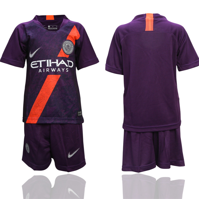 2018 19 Manchester City Third Away Youth Soccer Jersey