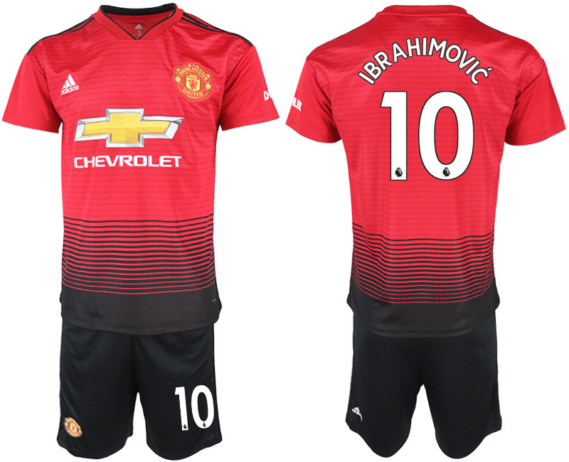 2018 19 Manchester United 10 IBRAHIMOVIC Home Soccer Jersey