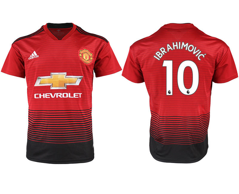 2018 19 Manchester United 10 IBRAHIMOVIC Home Thailand Soccer Jersey