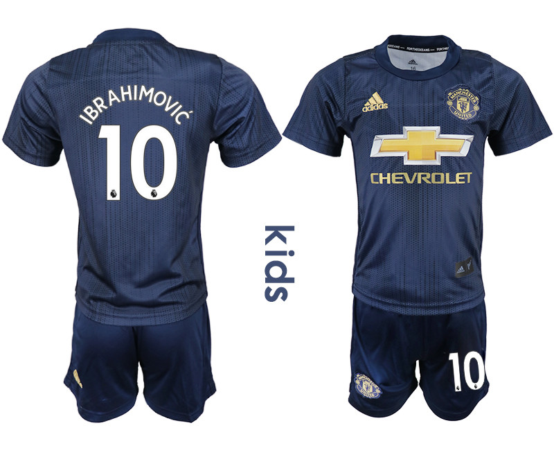 2018 19 Manchester United 10 IBRAHIMOVIC Third Away Youth Soccer Jersey