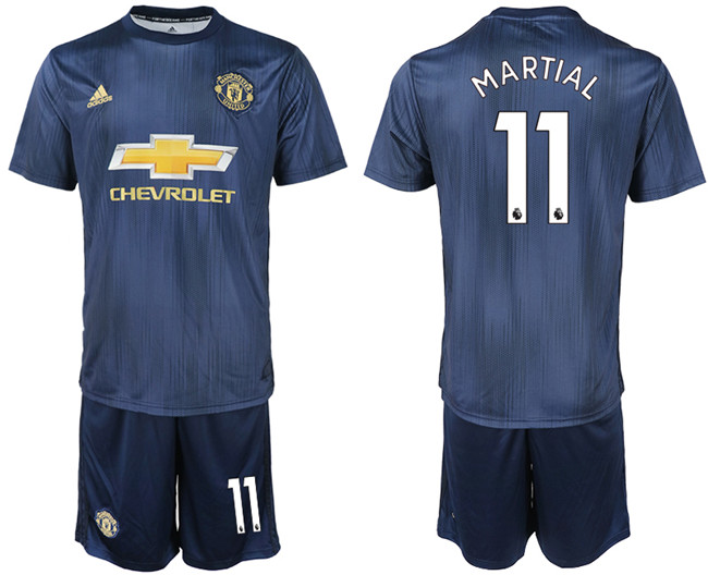 2018 19 Manchester United 11  MARTIAL Third Away Soccer Jersey