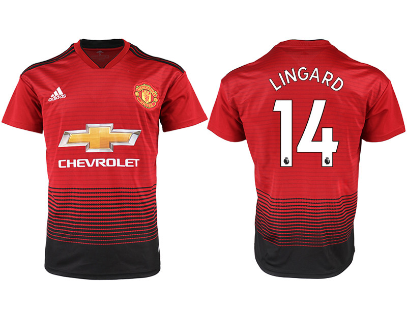 2018 19 Manchester United 14 LINGARD Home Thailand Soccer Jersey