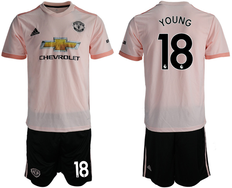 2018 19 Manchester United 18 YOUNG Away Soccer Jersey