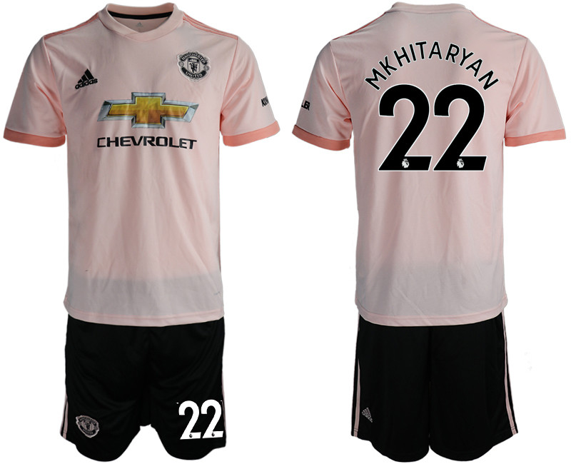 2018 19 Manchester United 22 MKHITARYAN Away Soccer Jersey