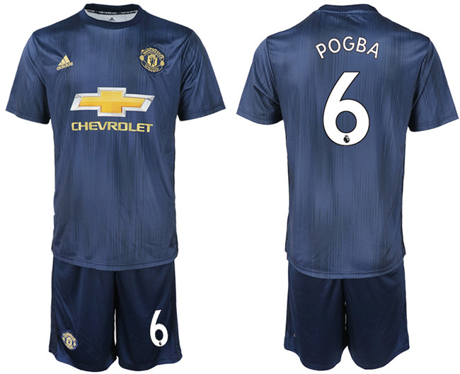 2018 19 Manchester United 6 ROGBA Third Away Soccer Jersey