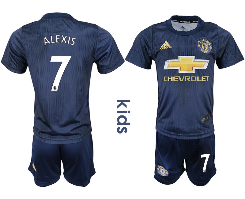 2018 19 Manchester United 7 ALEXIS Third Away Youth Soccer Jersey