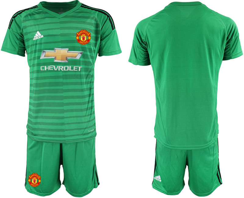 2018 19 Manchester United Green Goalkeeper Soccer Jersey