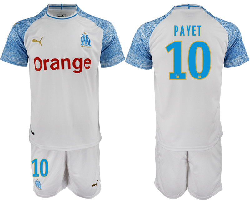2018 19 Marseille 10 PAYET Home Soccer Jersey