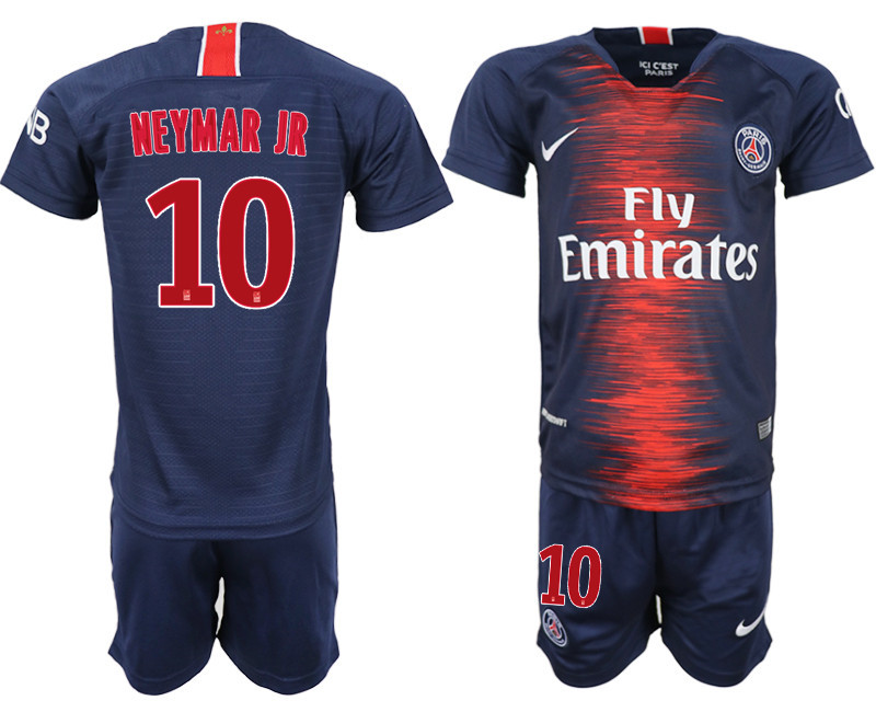 2018 19 Paris Saint Germain 10 NEYMAR JR Home Youth Soccer Jersey