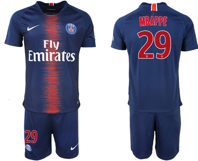 2018 19 Paris St Germain 29 MBAPPE Home Soccer Jersey