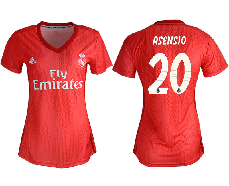 2018 19 Real Madrid 20 ASENSIO Away Women Soccer Jersey
