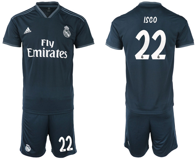 2018 19 Real Madrid 22 ISCO Away Soccer Jersey