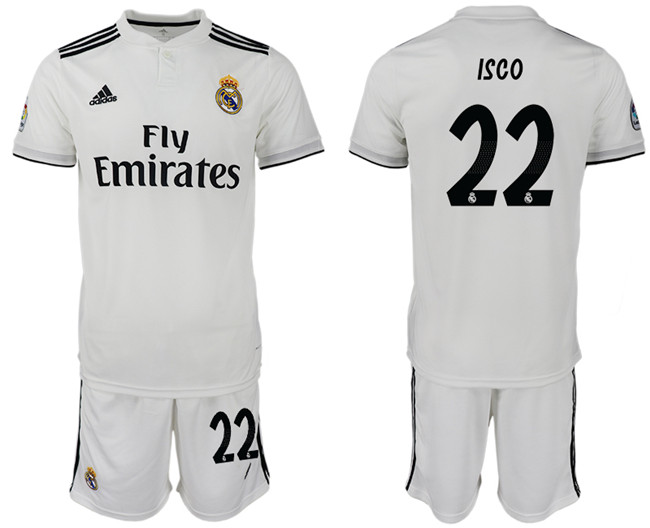 2018 19 Real Madrid 22 ISCO Home Soccer Jersey