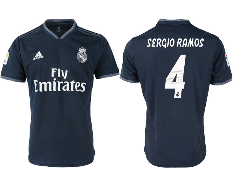 2018 19 Real Madrid 4 SERGIO RAMOS Away Soccer Jersey