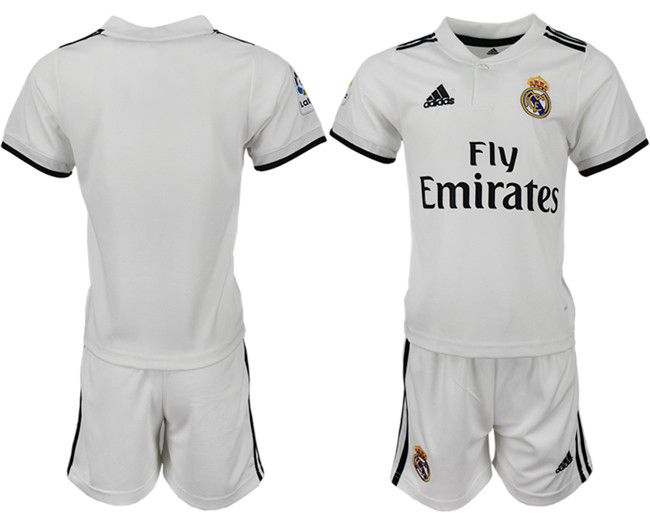 2018 19 Real Madrid Home Youth Soccer Jersey