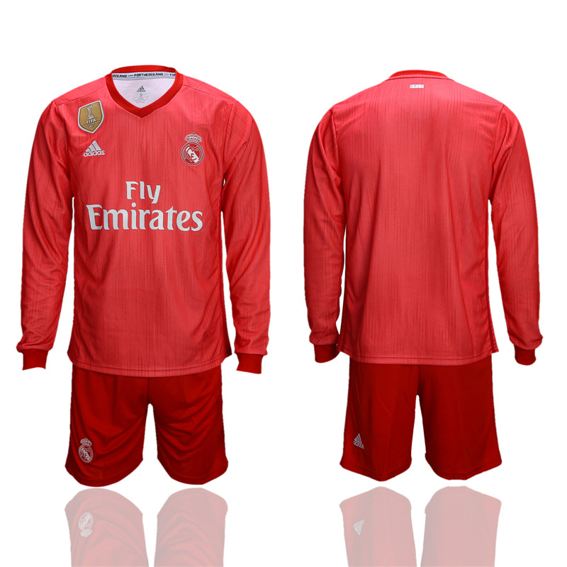 2018 19 Real Madrid Third Away Long Sleeve Soccer Jersey