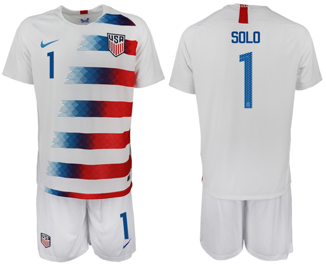 2018 19 USA 1 SOLO Home Soccer Jersey