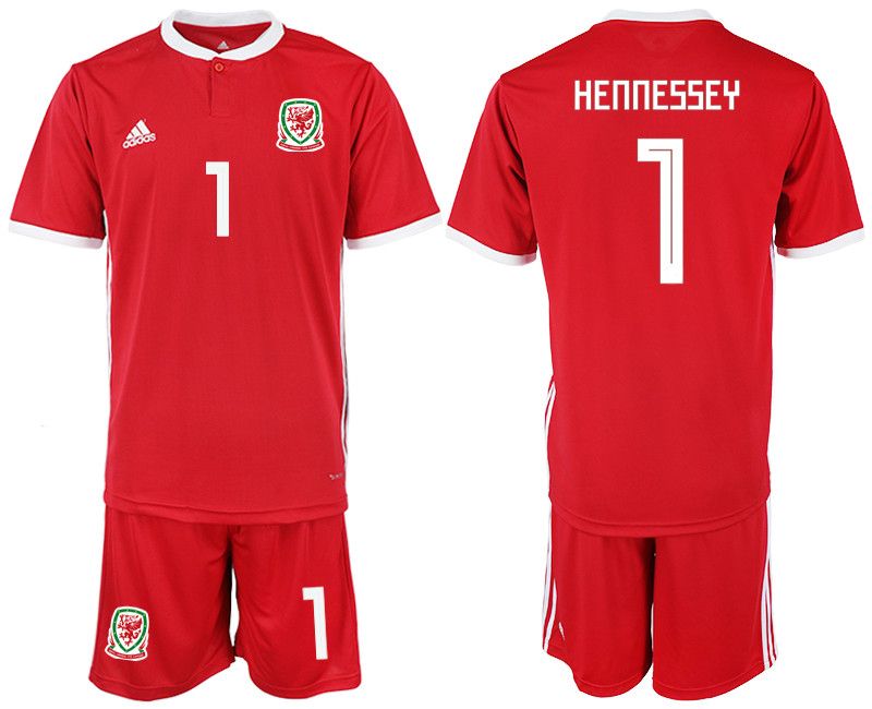 2018 19 Welsh 1 HENNESSEY Home Soccer Jersey