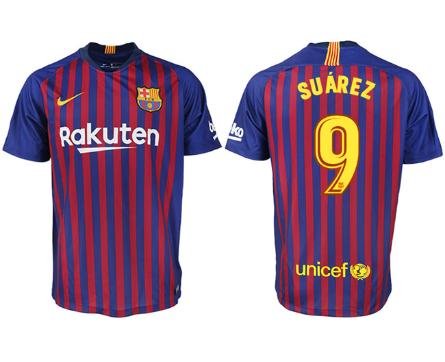 2019 19 Barcelona 9 SUAREZ Home Thailand Soccer Jersey