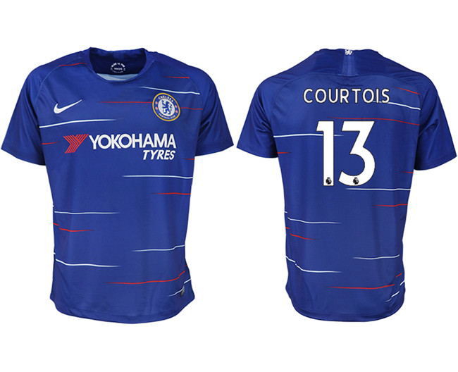 2019 19 Chelsea FC 13 COURTOIS Home Thailand Soccer Jersey