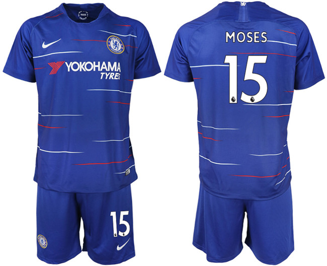 2019 19 Chelsea FC 15 MOSES Home Soccer Jersey