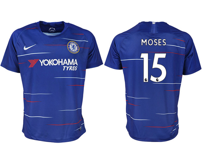 2019 19 Chelsea FC 15 MOSES Home Thailand Soccer Jersey
