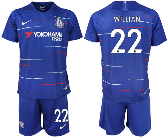 2019 19 Chelsea FC 22 WILLIAN Home Soccer Jersey