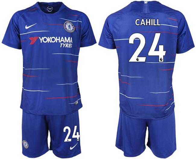 2019 19 Chelsea FC 24 CAHILL Home Soccer Jersey
