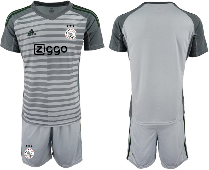 2019 20 Ajax Gray Goalkeepe Soccer Jersey