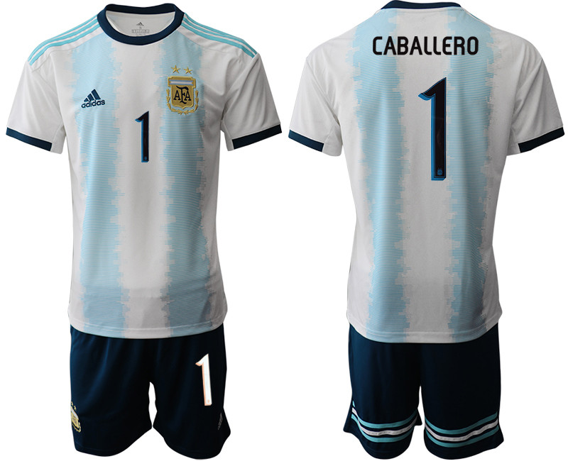 2019 20 Argentina 1 CABALLERO Home Soccer Jersey