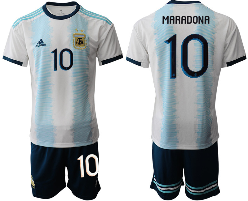 2019 20 Argentina 10 MARADONA Home Soccer Jersey