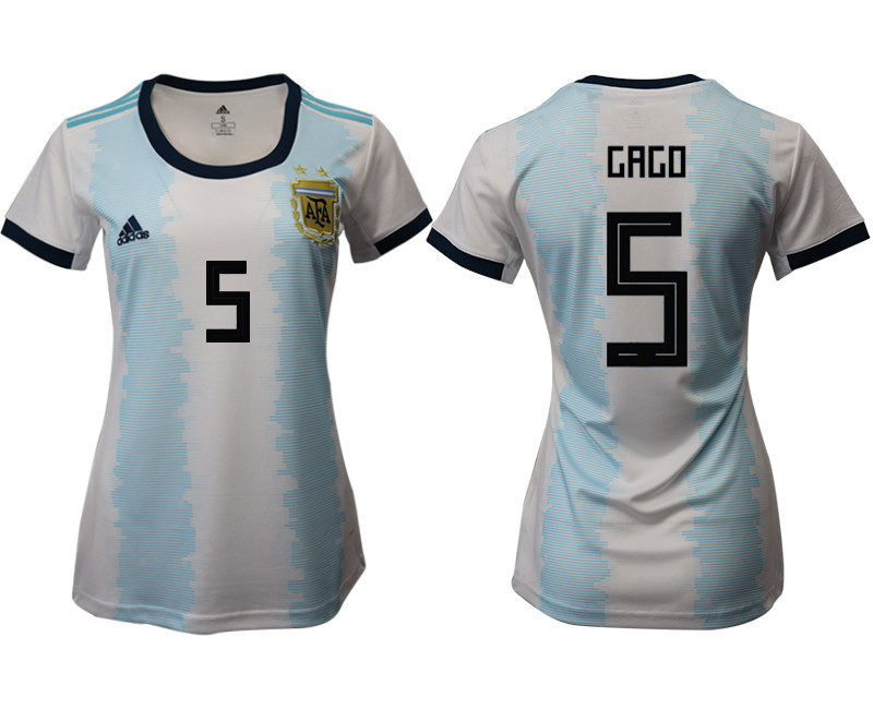 2019 20 Argentina 5 GAGO Home Women Soccer Jersey