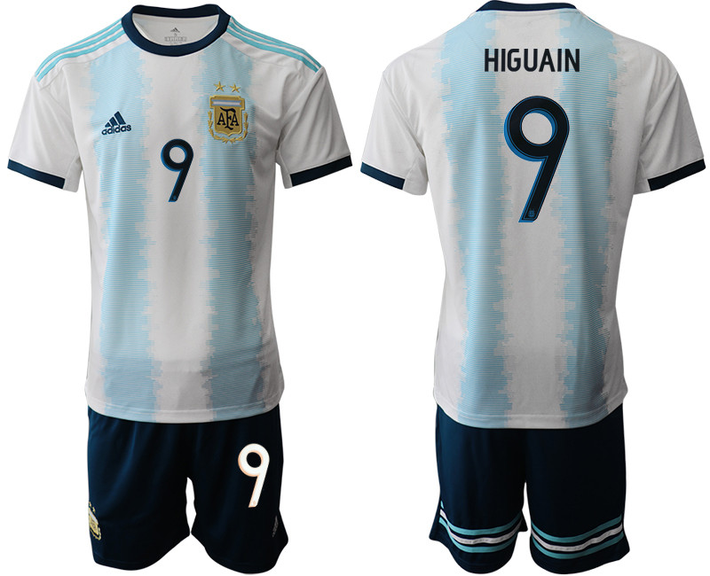 2019 20 Argentina 9 HIGUAIN Home Soccer Jersey