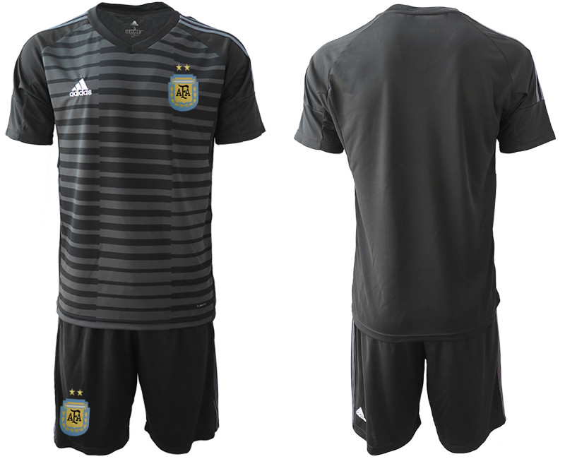 2019 20 Argentina Black Goalkeeper Soccer Jersey