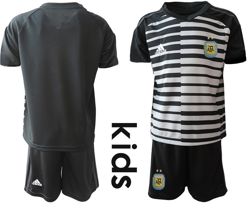 2019 20 Argentina Black Youth Goalkeeper Soccer Jerseys