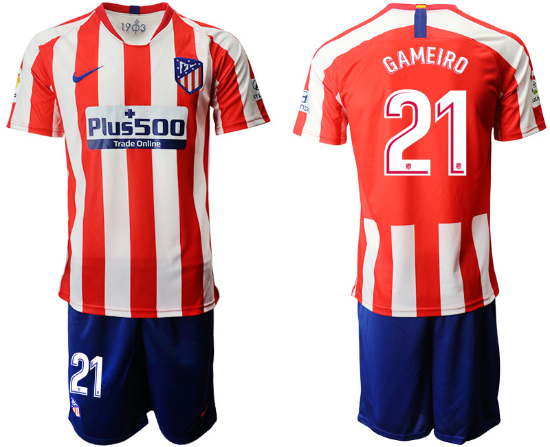 2019 20 Atletico Madrid 21 GAMEIRO Home Soccer Jersey