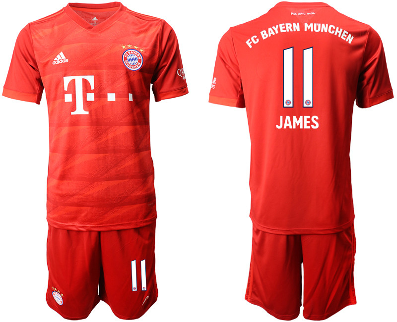 2019 20 Bayern Munchen 11 JAMES Home Soccer Jersey