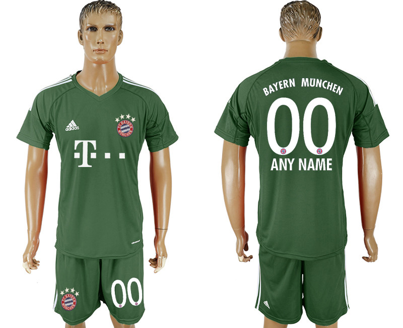2019 20 Bayern Munchen Customized Army Green Goalkeepe Soccer Jersey