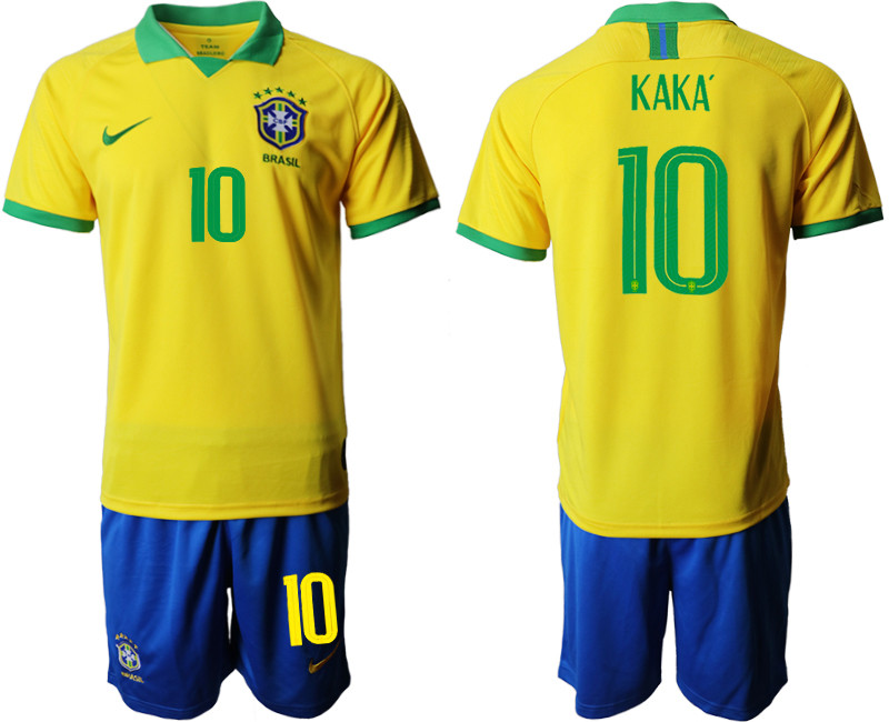 2019 20 Brazil 10 KAKA Home Soccer Jersey