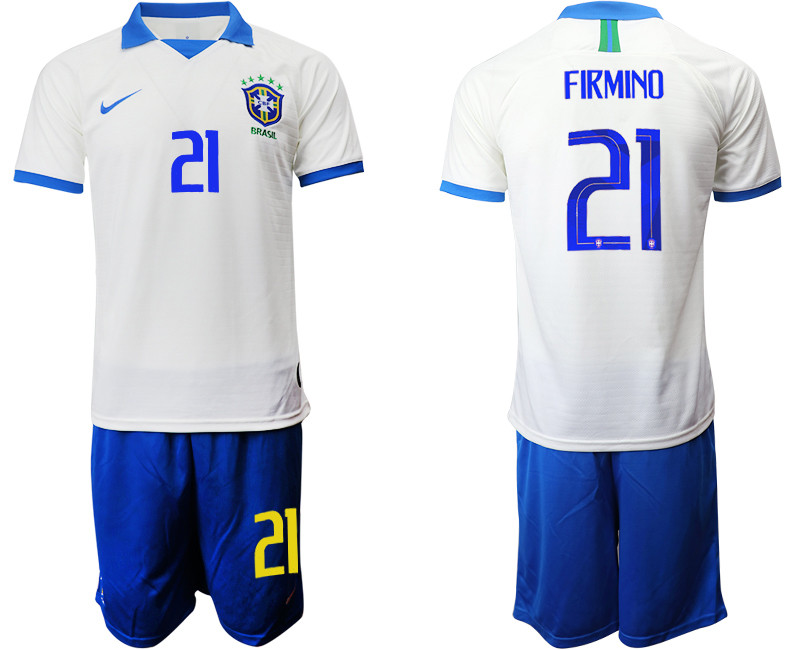 2019 20 Brazil 21 FIRMINO White Special Edition Soccer Jersey