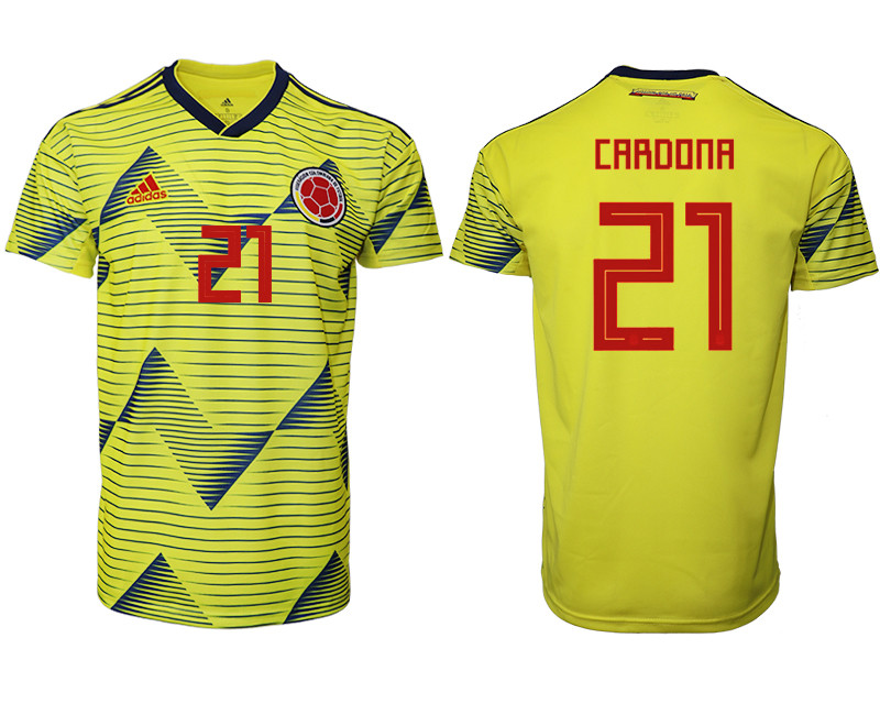 2019 20 Colombia 21 CARDONA Home Thailand Soccer Jersey