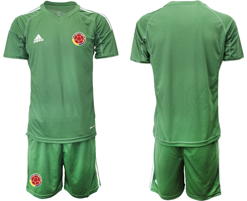 2019 20 Colombia Army Green Goalkeeper Soccer Jersey