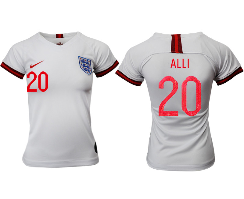 2019 20 England 20 ALLI Home Women Soccer Jersey
