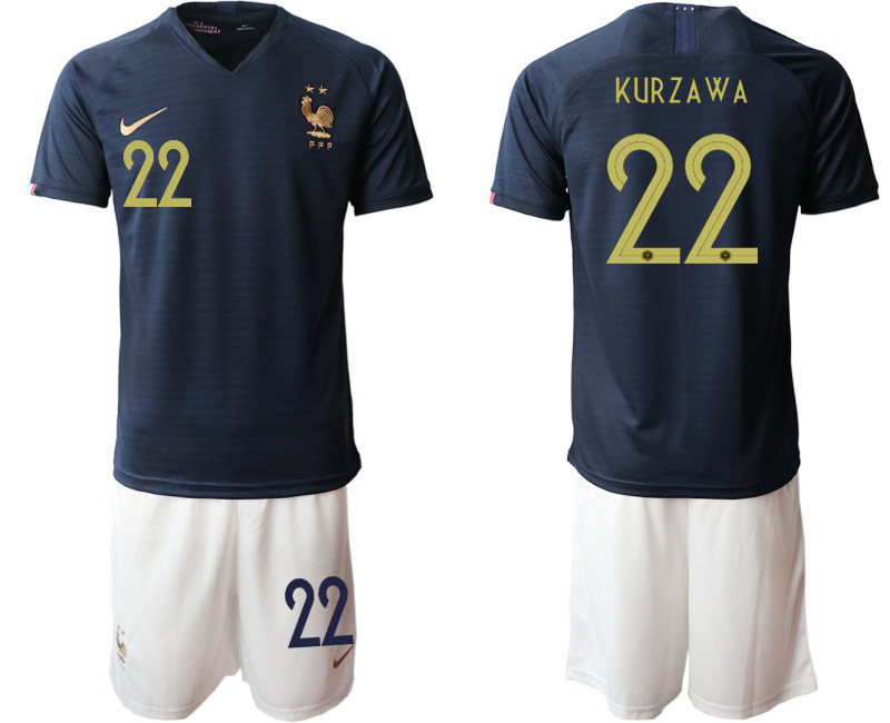 2019 20 France 22 KURZAWA Home Soccer Jersey