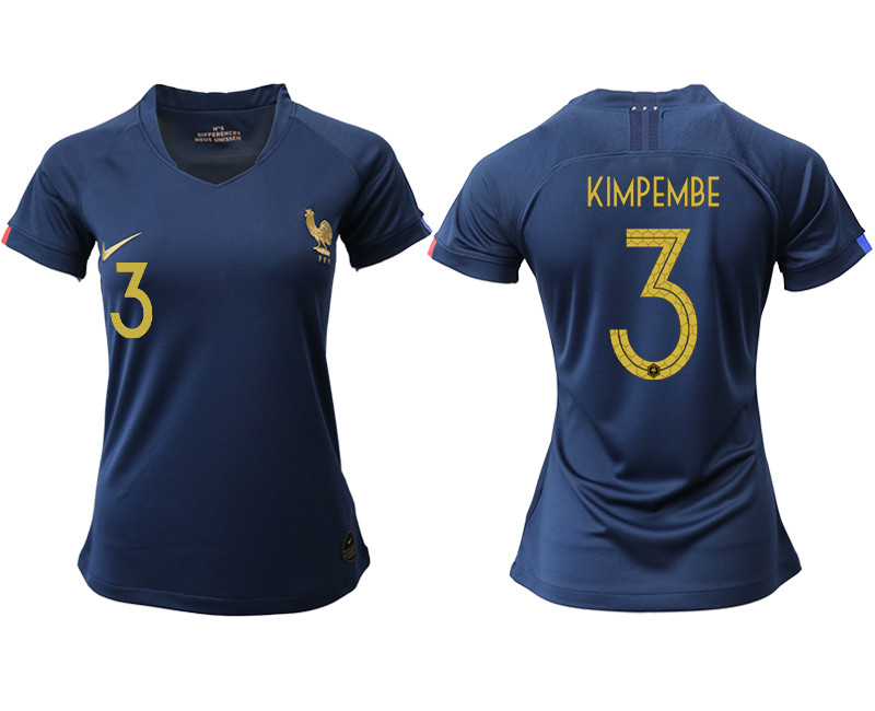2019 20 France 3 KIMPEMBE Homen Women Soccer Jersey